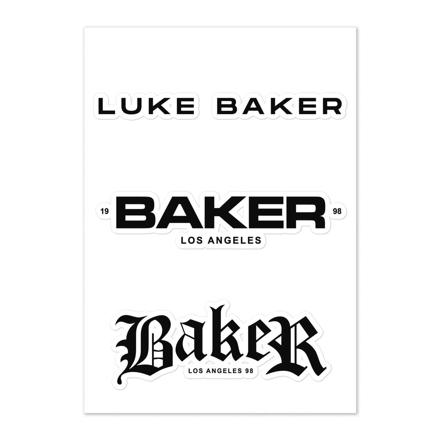 LUKE BAKER LOGO STICKER PACK